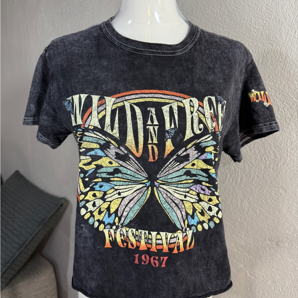 Mighty Fine Wild & Free Butterfly Festival Graphic tee